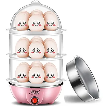 

220V household stainless steel breakfast egg microwave egg steamer egg boiler mini automatic power off egg cooker