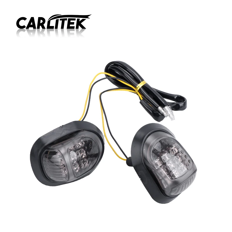 CARLitek желтый сигнальные огни 12V светодиодные лампы для универсальный указатель поворота для мотоцикла мото поворотов дневной и ночной Светильник автомобильный световой указатель лампа
