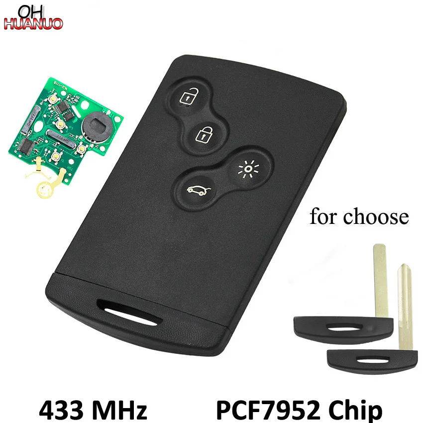 4-кнопочный флэш-чип 433 МГц PCF7952Chip для Koleos Clio4 Megane Scenic Laguna 2 вида на выбор |