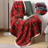 Plaid for Beds Coral Fleece Blankets Plaids Bedsure Flannel Fuzzy Bedspreads Soft Warm Plush Blankets for Bed Christmas Gift 2