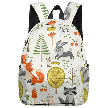 

Cartoon Animals World Backpack College Students Laptop Backpack Book Bag Casual School Bag