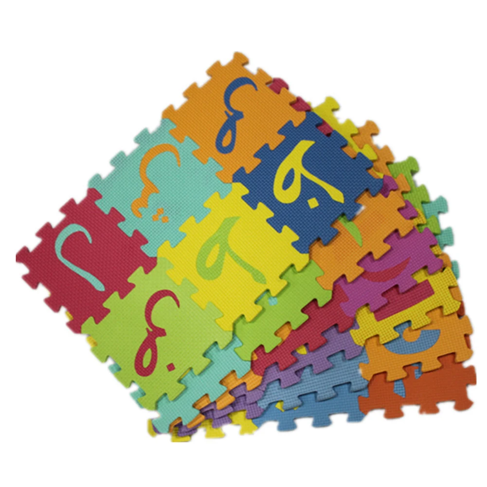 36Pcs Set Kids Puzzle Mat Russian Arabic Alphabet Kids Carpet Foam EVA Shaggy Puzzle Crawling Mat 4