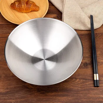 

2 Piece Double Wall Bowls SUS304 Stainless Steel Salad Bowl Serving Bowl for Salad Noodle Soup Fruit (8.66-Inch))