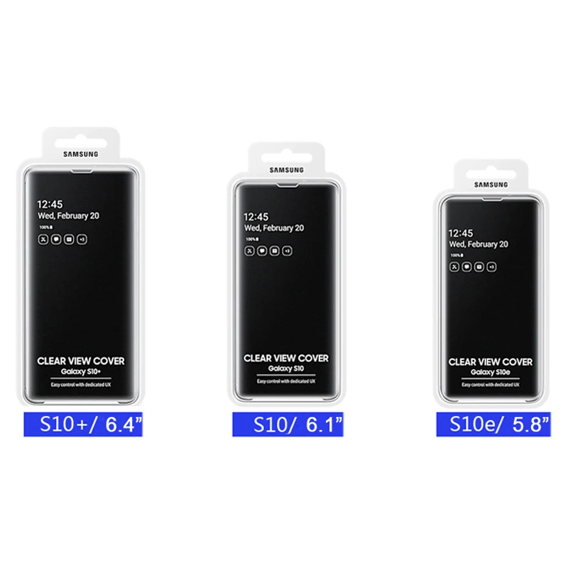 Вертикальный зеркальный защитный чехол SAMSUNG для телефона Samsung Galaxy S10 + Plus S10E тонкий