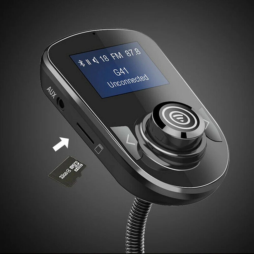 Двойной USB MP3-плеер автомобильного прикуривателя Зарядное устройство-разветвитель автомобилей QC 3,0 Быстрая зарядка с Bluetooth Handfree fm-передатчик