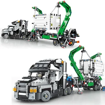 

1202pcs Big Truck Mark Container Vehicles Building Blocks Kids Toys City Engineering Block Construction Technic Bricks