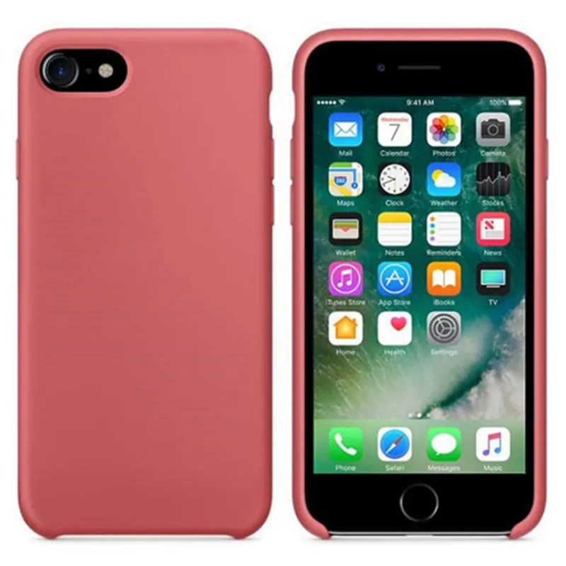 Роскошный силиконовый чехол для iPhone 5SE 6s 7 8 Plus, Жидкий чехол для Apple iPhone XS Max XR 11pro MAX чехол - Цвет: 25 Camellia Red