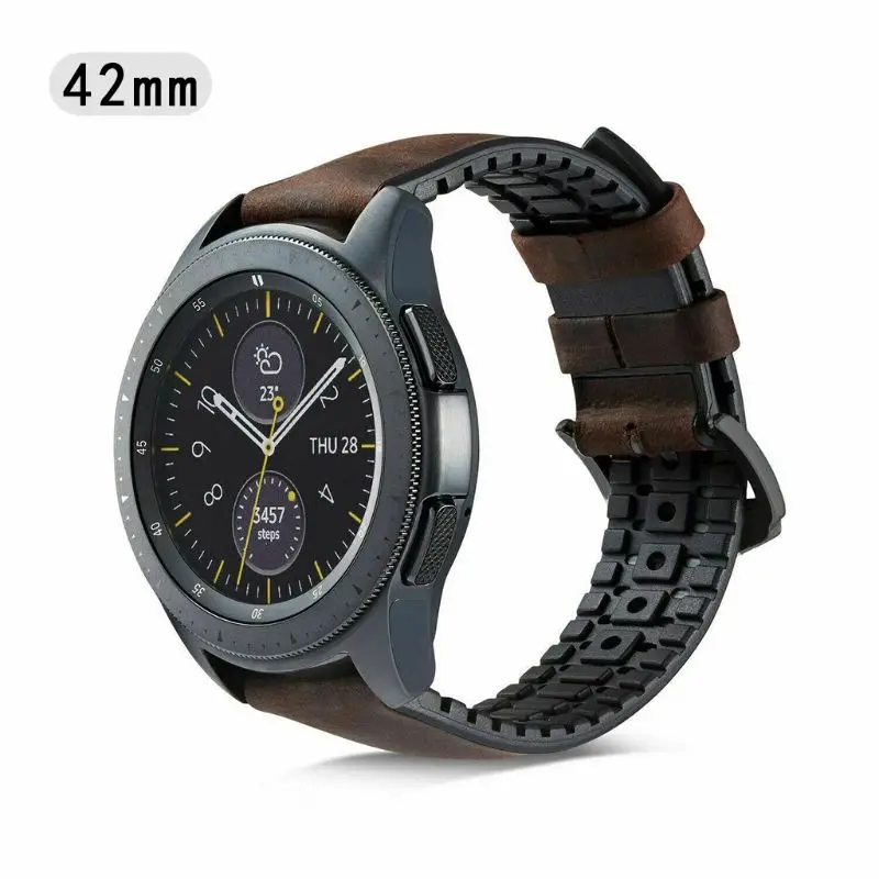 Силиконовый кожаный ремешок для часов Quick Release Браслет замена для samsung Galaxy Watch 46 мм/42 мм для samsung S3 SM - Цвет: B-2