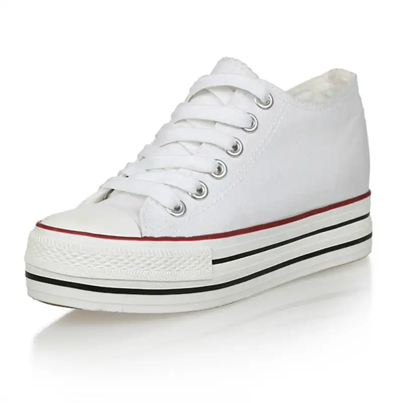denim wedge sneakers