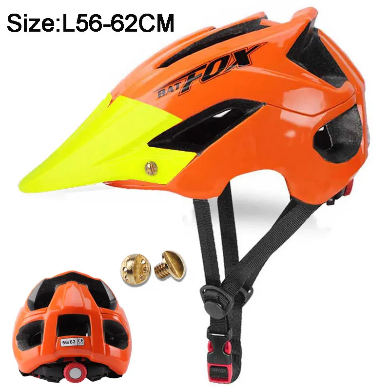 B5002 BATFOX Женский Мужской велосипедный шлем MTB велосипед Горный шоссейный велосипедный шлем безопасность Спорт на открытом воздухе легкий большой козырек шлем - Цвет: B5002