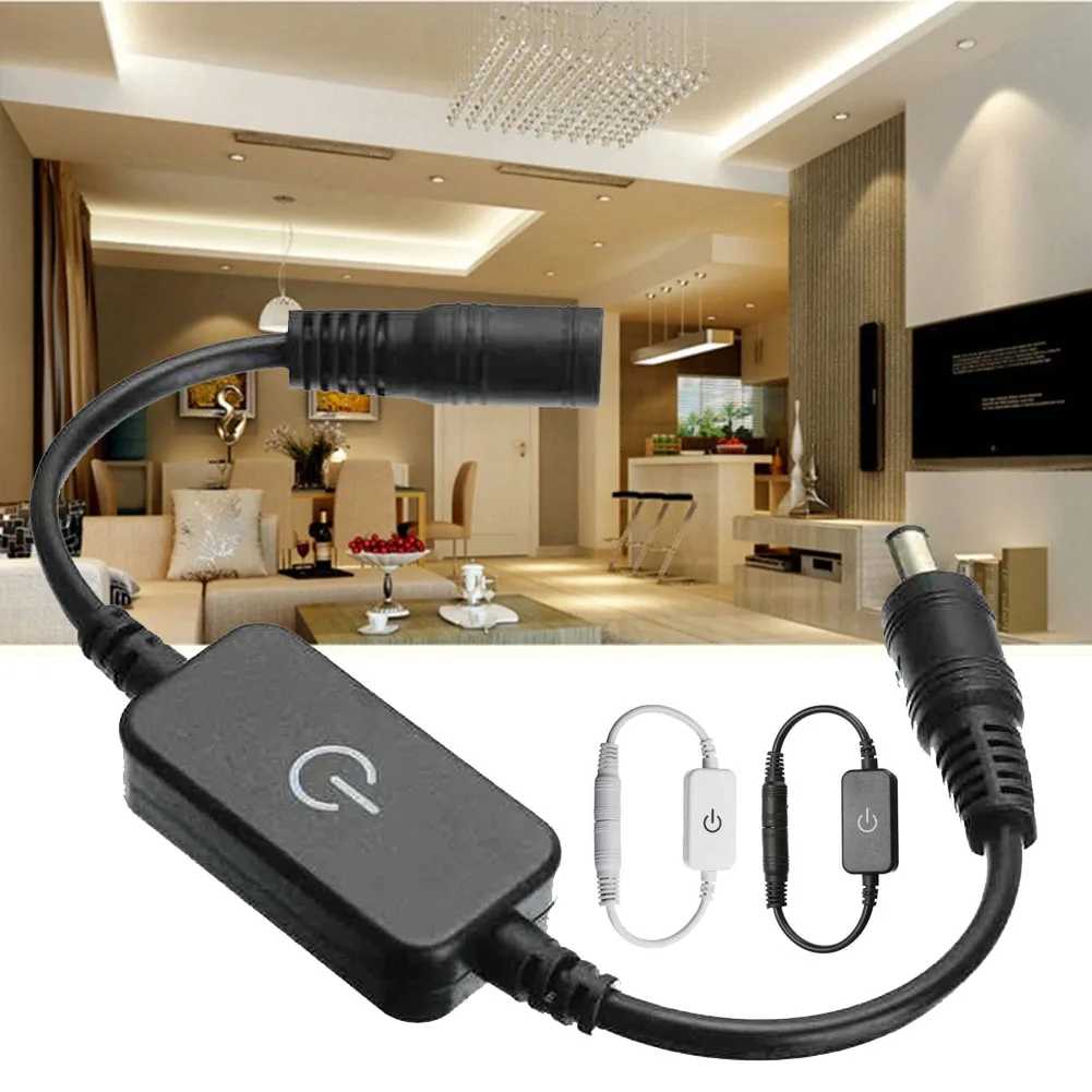 12V Single Color LED Strip Light Induction Mini DC Easy Install Replacement Indoor Connection Dimming Touch Switch Controller