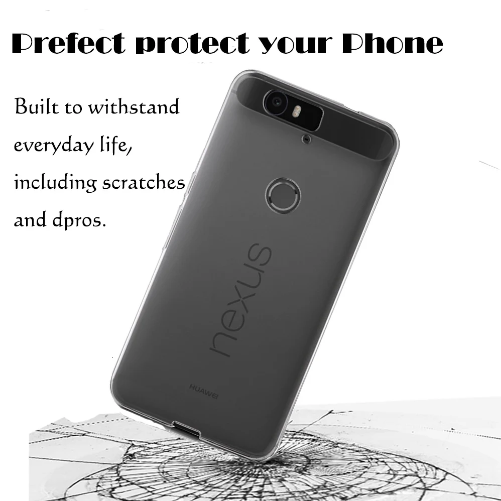 Кристальный чехол для huawei Google Nexus 6P из ТПУ силиконовый прозрачный чистый защитный чехол