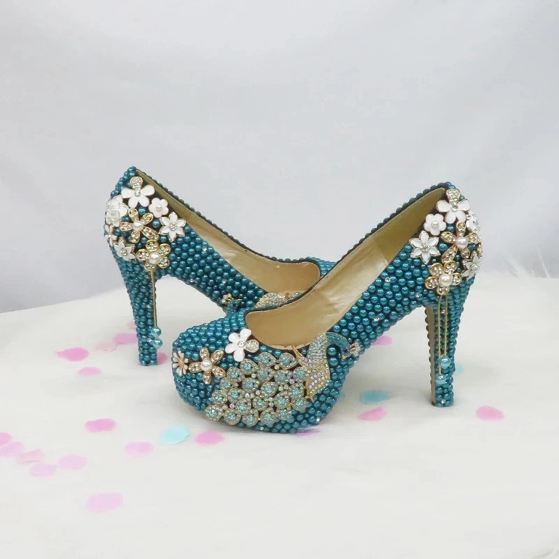 Teal Wedding Shoes Crystal Back Design Teal Bridal Shoes 100 Color Choices  Blue Wedding Shoes Green Wedding Shoes Blue Bridal Shoes - Etsy