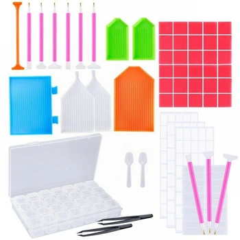 

66Pcs 5D Diamond Painting Tools DIY Diamond Embroidery Painting Accessories Set Cross Stitch Tool Set For Art Craft