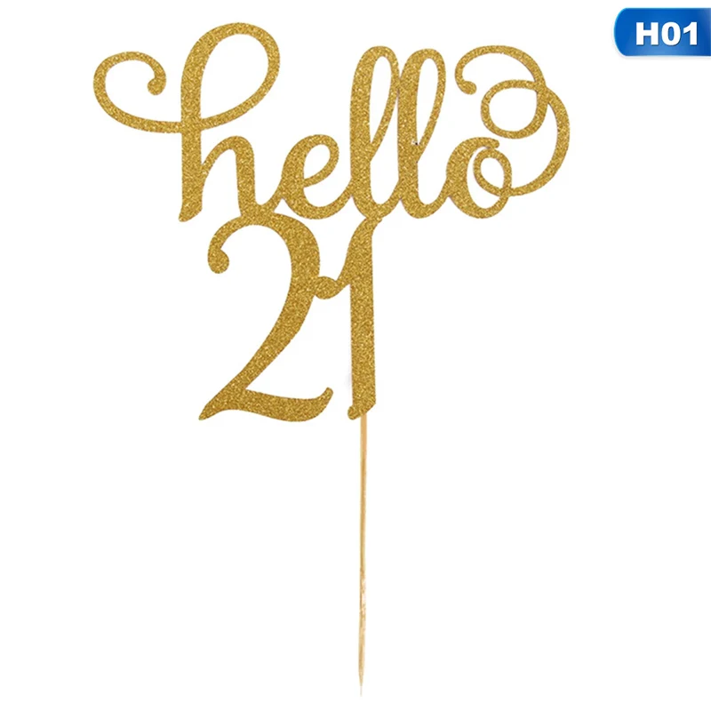 Hello21 30 40 50 60 летнему торт открытка с украшениями для свадебной съемки Юбилей декоративная открытка