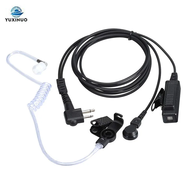 

2Pin Security Air Tube PTT Mic Earpiece Headset for Motorola Walkie Talkie EP450 GP300 CP040 CP140 CP180 CP200 Radio Transceiver