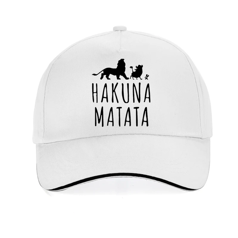 Модные Бейсбольные кепки с буквенным принтом Hakuna Matata из хлопка Pumba Мужские Женские шапки летняя шляпа от солнца уличная Бейсболка унисекс