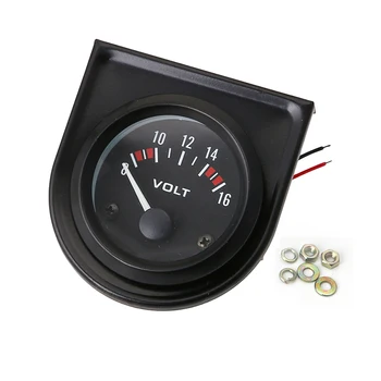 

2'' 52mm Mechanical Car Auto Volt Voltmeter Voltage Meter Gauge 8-16V White LED