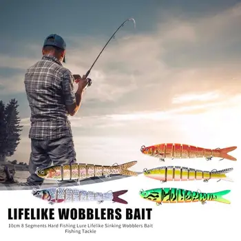 

Hot Sale Fishing Lures Classic Delicate Texture 8 Segment Hard Fishing Lure 10cm 12g Lifelike Wobblers Sinking False Bait