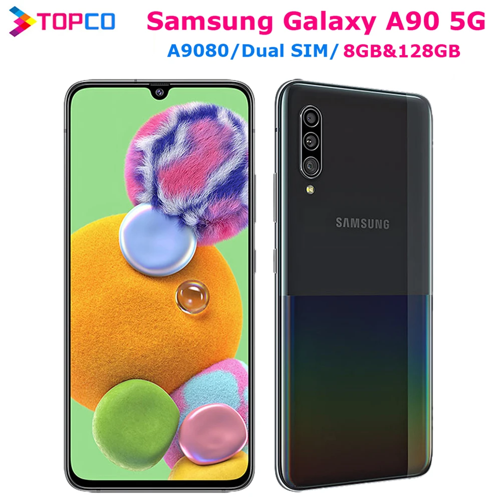 Samsung Galaxy A90 5G A9080 оригинальный мобильный телефон две sim карты четыре ядра 6 7 дюймов