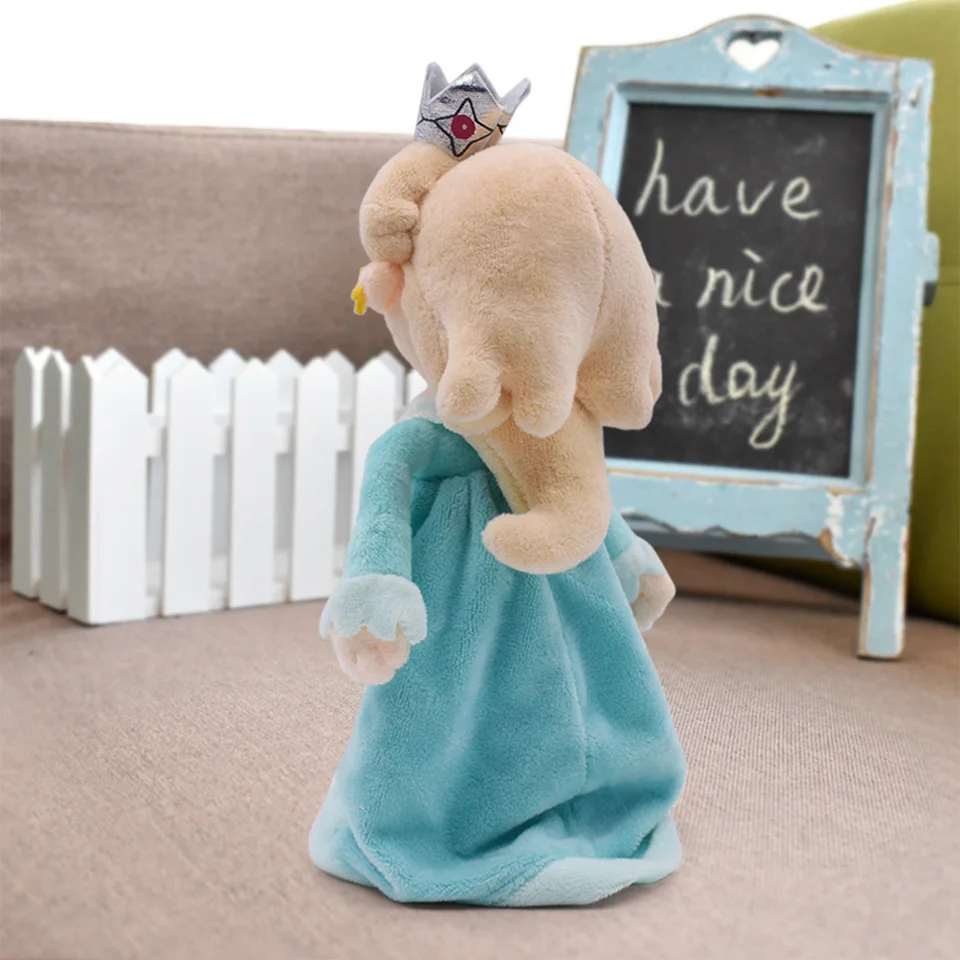 22 см Супер Марио стоящий Peluche Rosalina с голубым платьем Принцесса Персик плюшевые игрушки довольно милые реалистичные мягкие куклы подарок для ребенка