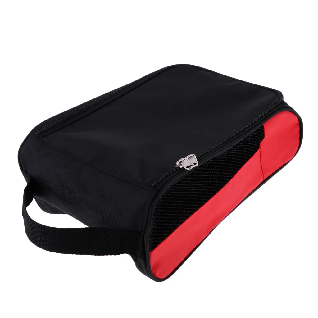 Black and Red Дорожная сумка для обуви, водонепроницаемая сумка для хранения обуви для гольфа, чехол для хранения, сумка-тоут - Цвет: Black and Red