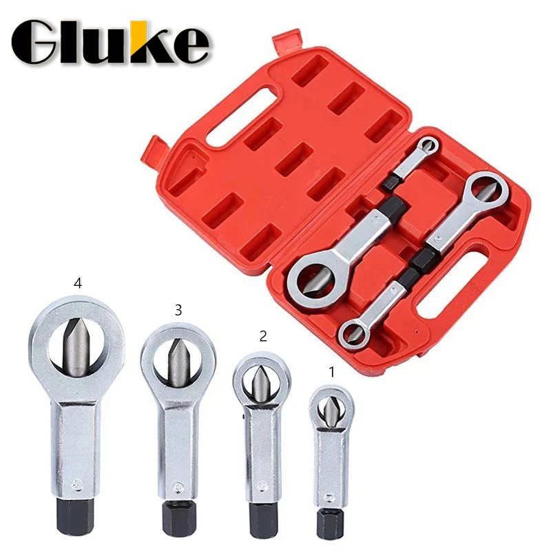 4 Pcs Set 9 27mm Heavy Duty Nuts Splitter Tools Set Nut Breaker Tool