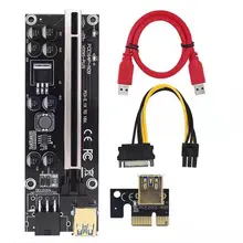 Pcie Riser – carte graphique Ver 009s PLUSGold, extension de carte Gpu LED, plate forme minière, adaptateur 1X à 16X Riser