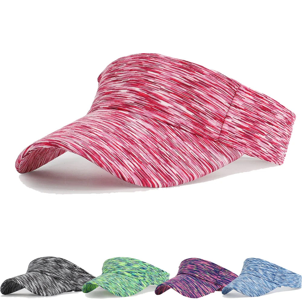 

Visor Cap Women Sun Hat Exercise Workout Fitness Summer Beach Elastic Running Sports Holiday Outdoor Accessory