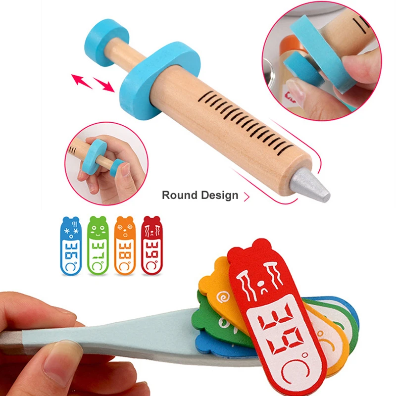 Детская ролевая игра врачебные игрушки деревянный медицинский набор с формой