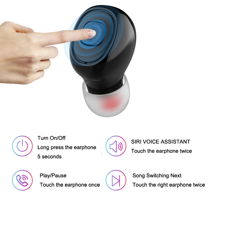 UBeamer XI10S, беспроводные наушники, Bluetooth 5,0, светодиодный дисплей, 3000 мА/ч, внешний аккумулятор, гарнитура с микрофоном