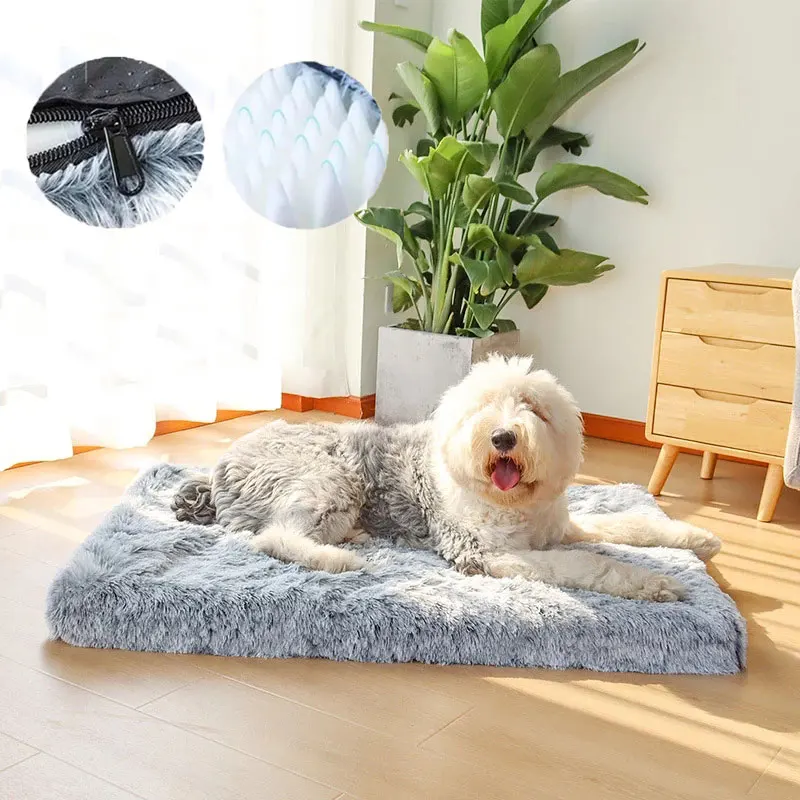 Luxury Dog bed Memory sponge comfort Plush Large Removable Non slip bottom Cat hous Durable washable Pet Supplies | Дом и сад