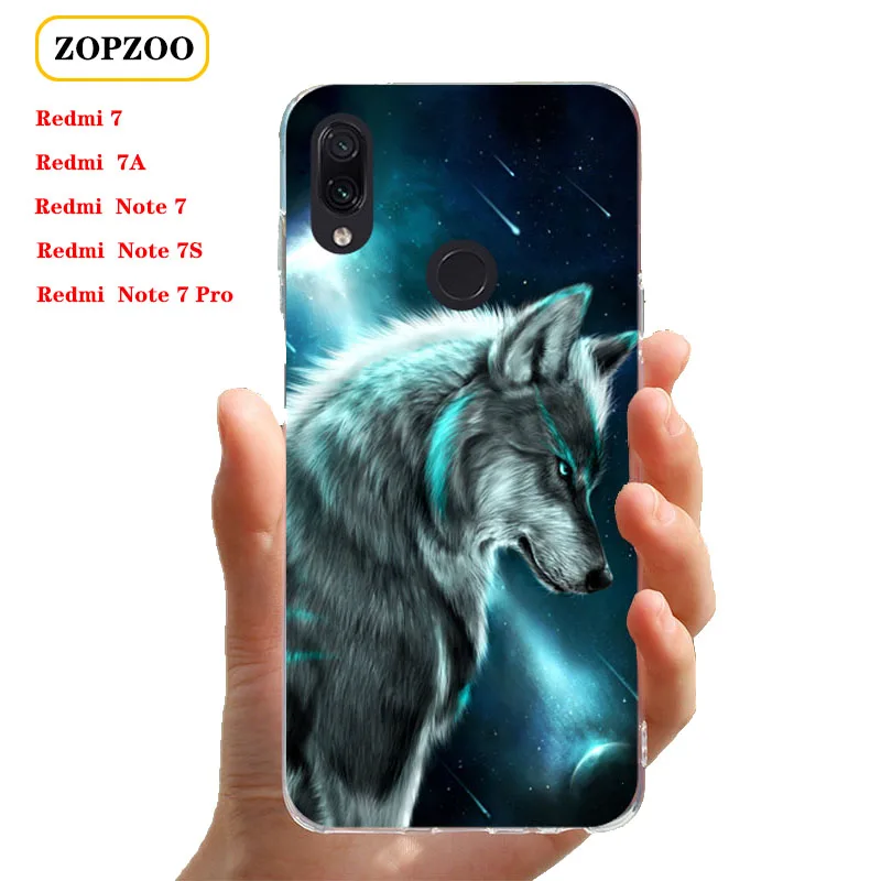 Чехол для Xiaomi Redmi Note 7 Pro мягкий силиконовый чехол из ТПУ с рисунком 7A 7S Защитные