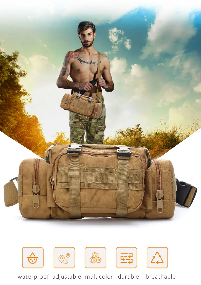 Камуфляжные дорожные сумки EDC тактический слинг посылка 3 P военный Molle тактический пакет водонепроницаемый Кошелек Оксфорд карманы