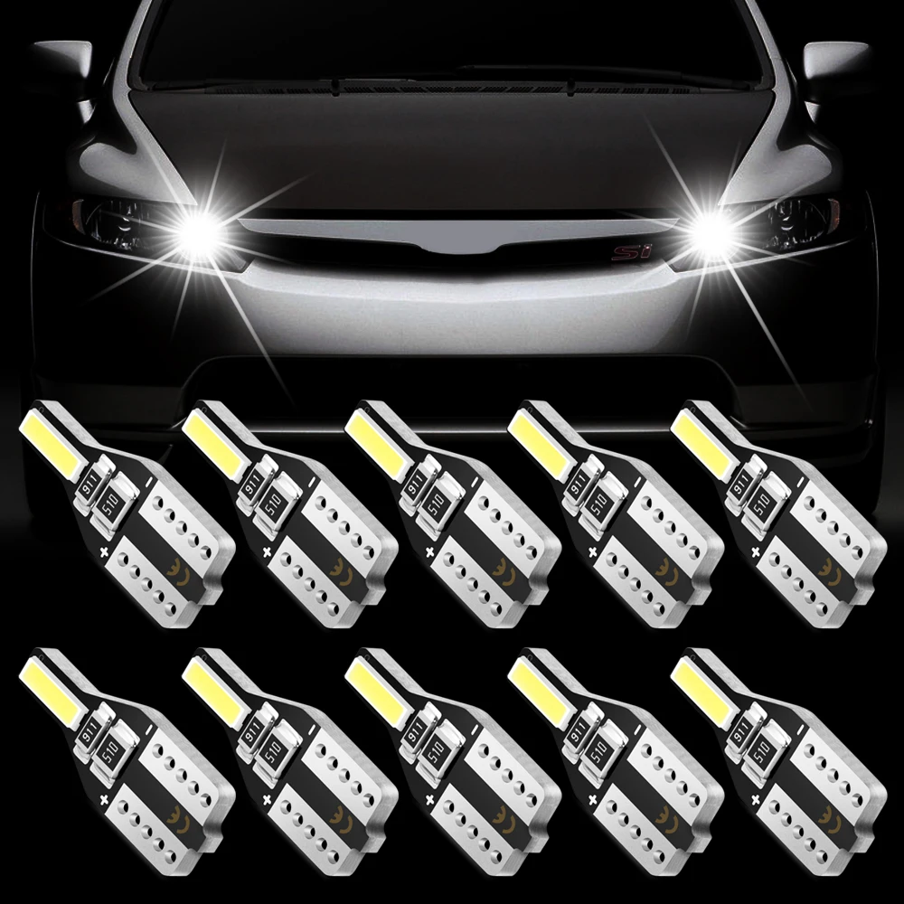 10x W5W светодиодный T10 194 автомобильный светильник s для Nissan Qashqai Leaf X Trail Note Tiida