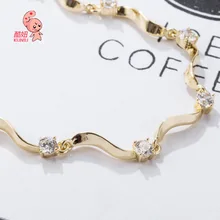 Мода волна s-образный белый циркониевый браслет на ногу алиэкспресс Лидер продаж ноги украшения регулируемый Европа и Америка Горячая Распродажа