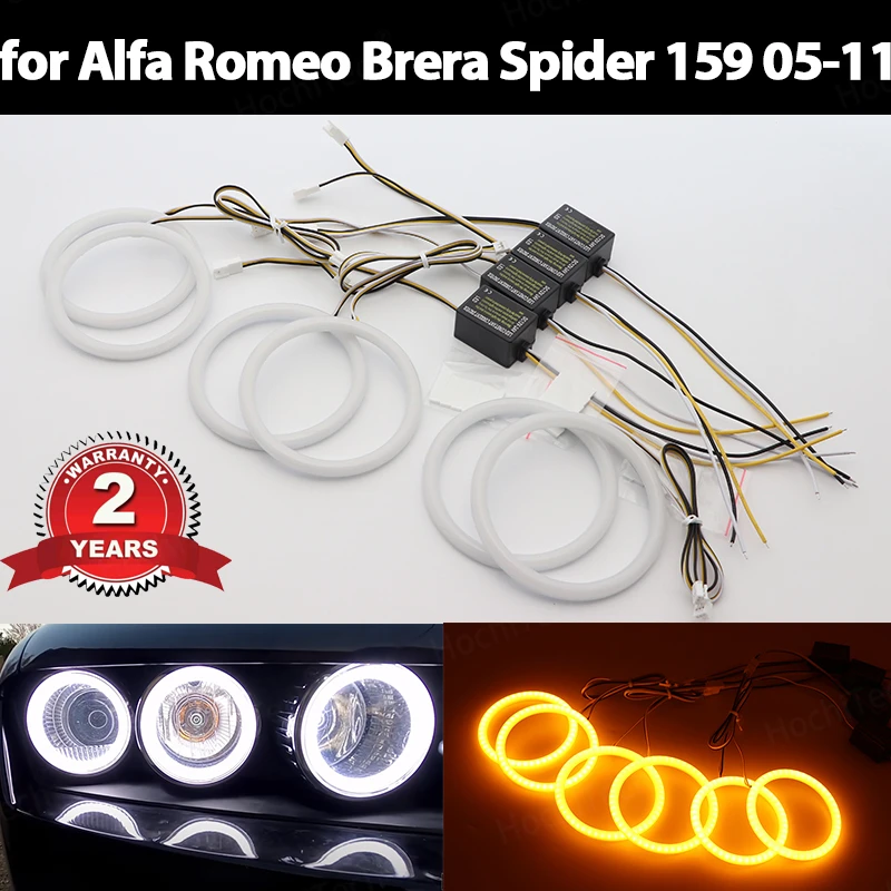 

Day Light Switchback DRL Excellent Dual Color for Alfa Romeo Brera Spider 159 2005-2011 Cotton LED Angel Eyes Halo Rings kit