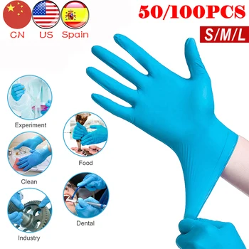 

50/100 PCS Disposable Gloves Latex Dishwashing/Kitchen/Rubber/Garden Gloves Universal For Left and Right Hand