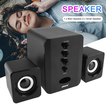 

USB Wired Combination Speakers Computer Speakers Bass Stereo Music Player Subwoofer Sound Box for PC Smart Phones
