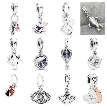 

PDD DZ 29 925 Sterling Silver Spring New Charm Pendant with DIY Bracelet Necklace Jewelry Gift Carving Suitable for Women