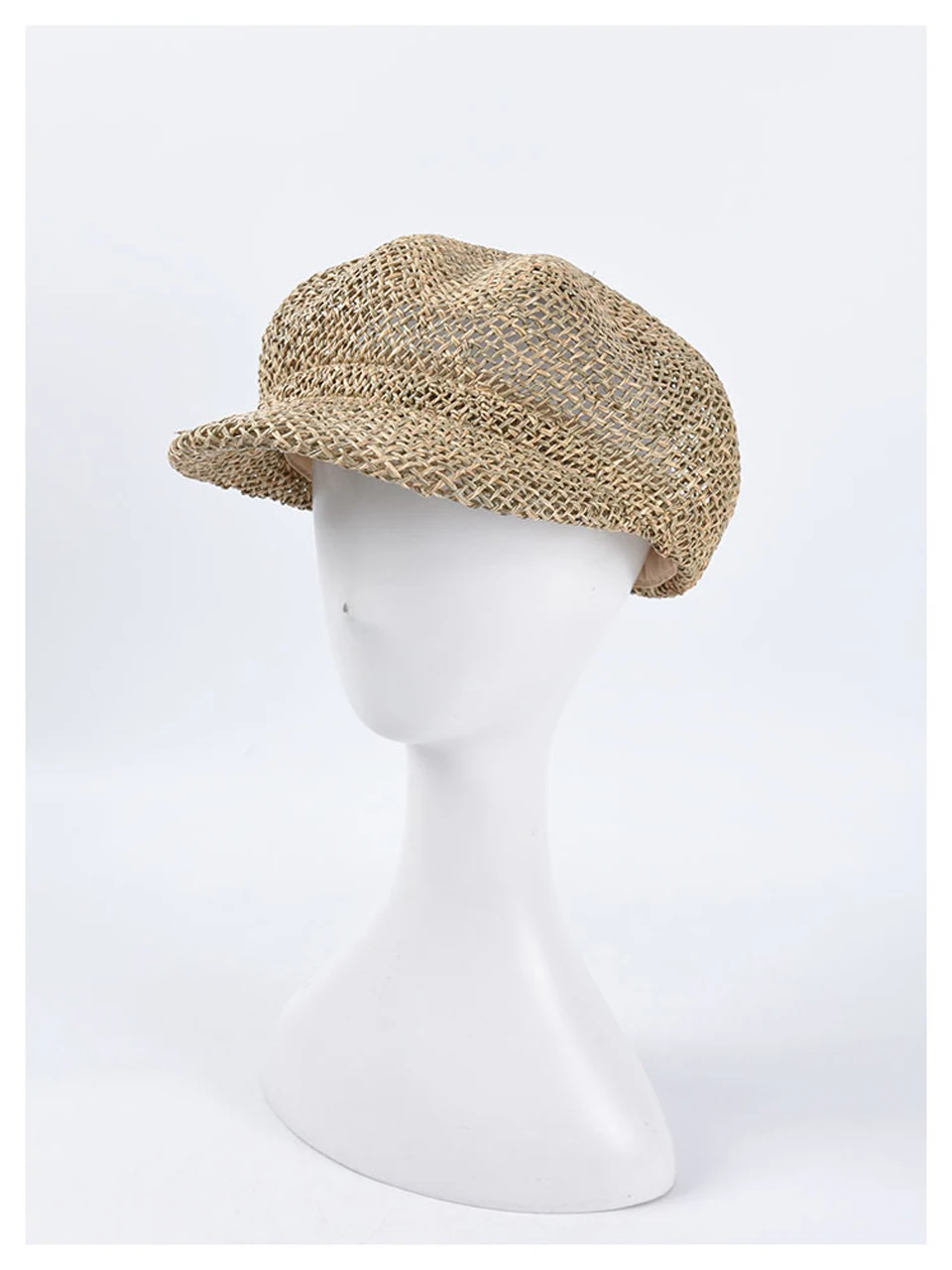 Men Natural Grasses Straw Hat Summer 