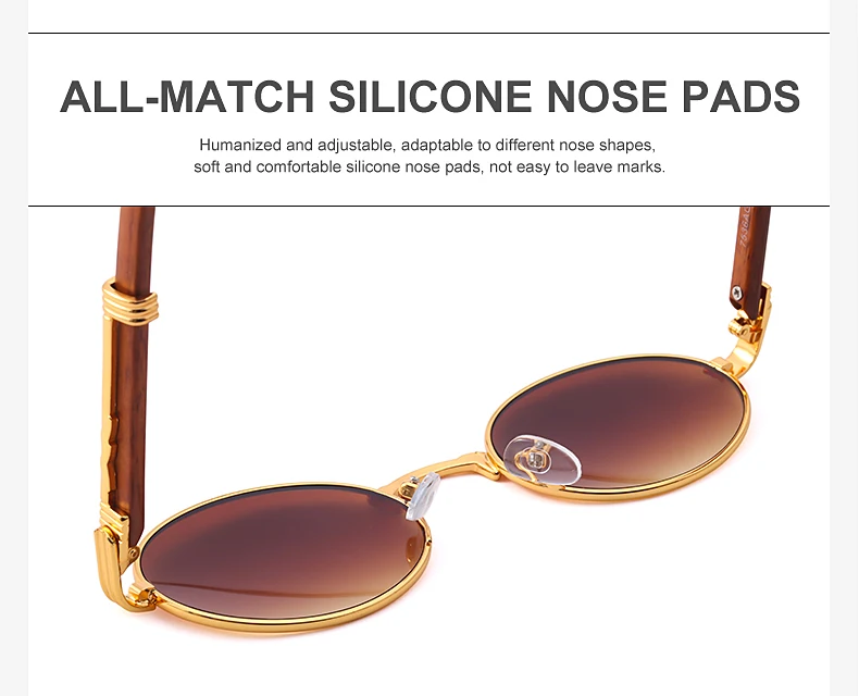 Fashion retro wood frame sunglasses for men trend to wear gold small round frame glasses luxury designer oculos de sol feminino ray ban sunglasses women