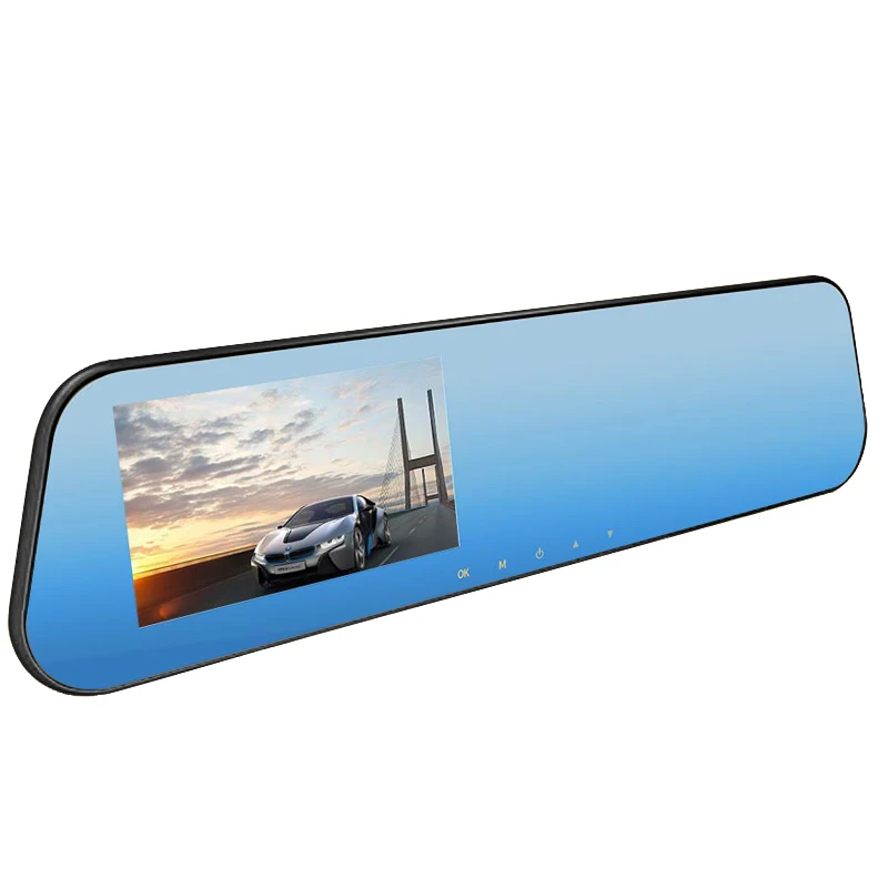 Зеркало заднего вида с двумя объективами Автомобильный видеорегистратор