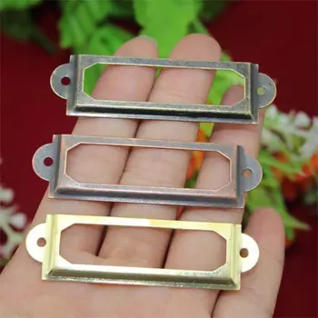 

50 Pack Office Library File Drawer Cabinet Card Tag Label Holder Metal Frame