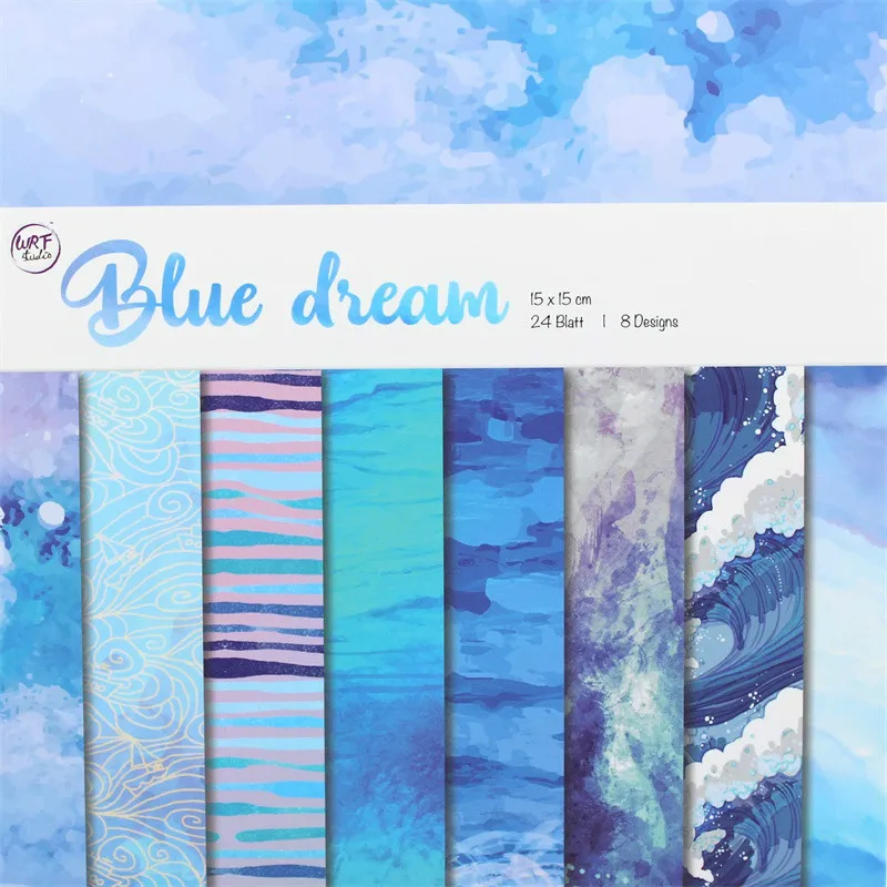 Ksccraft 24 листа голубая мечта Скрапбукинг колодки бумага Оригами художественная бумага для фона открытка Сделай Сам Скрапбукинг Бумага Ремесло