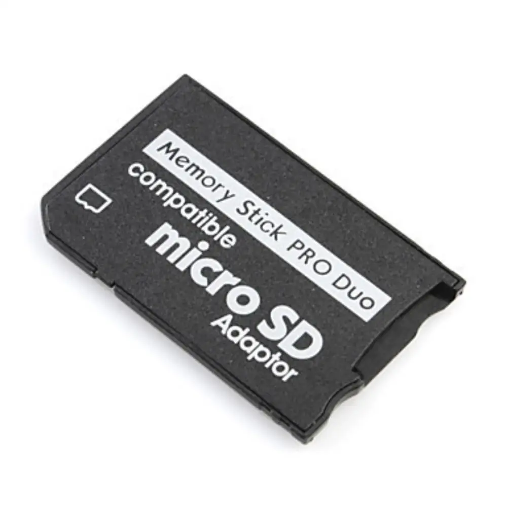 Черный Адаптер для MicroSD SDHC TF для карт памяти MS Pro Duo Reader адаптеры конвертер для psp 1000 2000 3000 Крышка для карт - Цвет: Черный