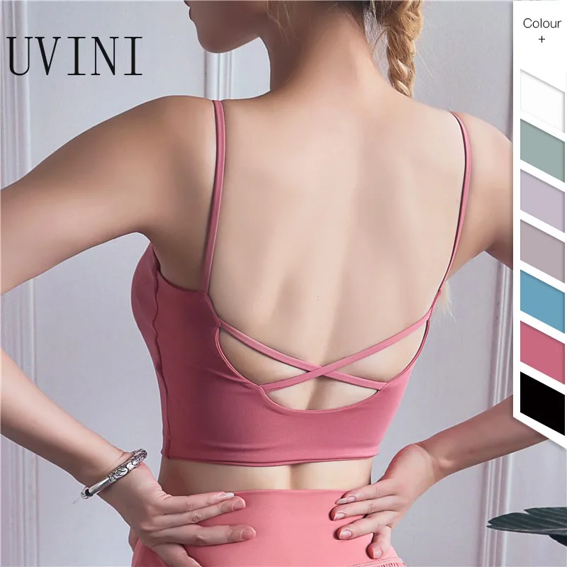 

Seamless Sexy Backless Fitness Yoga Bra Women Breathable Mesh Running Jogger Sport Brassiere Padded Athletic Workout Underwear