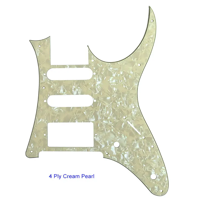 4Ply Cream Pearl Pleroo пользовательские гитарные части-для MIJ Ibanze RG4850 HSS гитары накладки пикап царапины пластины Замена - Цвет: 4Ply Cream Pearl