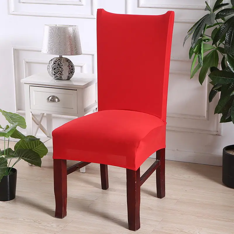 Modern Solid color Stretch Elastic Chair Covers Spandex Removable Slipcovers Chair cover for Dining room Banquet Wedding Kitchen