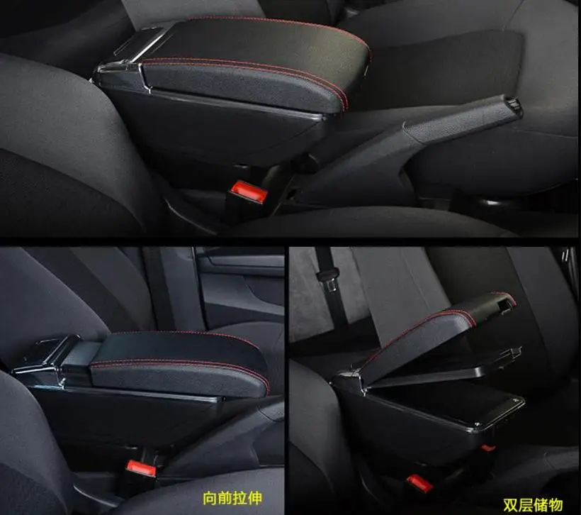 Для Chevrolet LOVA подлокотник коробка центральный магазин хранения содержания Chevrolet aveo подлокотник коробка с подстаканником пепельница USB интерфейс - Название цвета: Белый